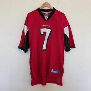 Atlanta Falcons Michael Vick 7 Red NFL Reebok On Field Football Jersey Mens XL